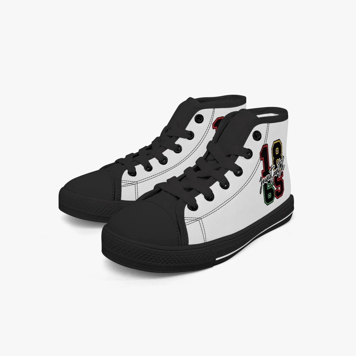 1865 Kid’s High-Top Canvas Shoes-Black