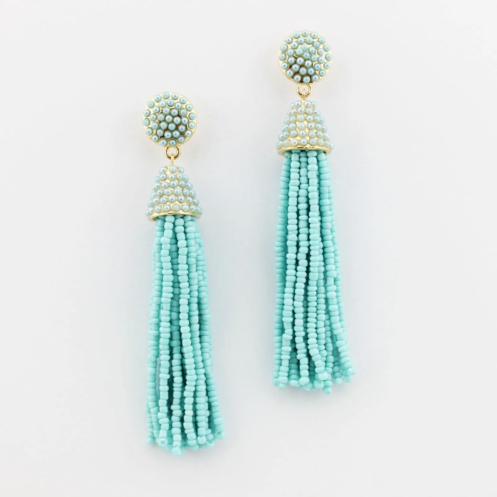 Beaded Tassel Hanging Spring Earrings