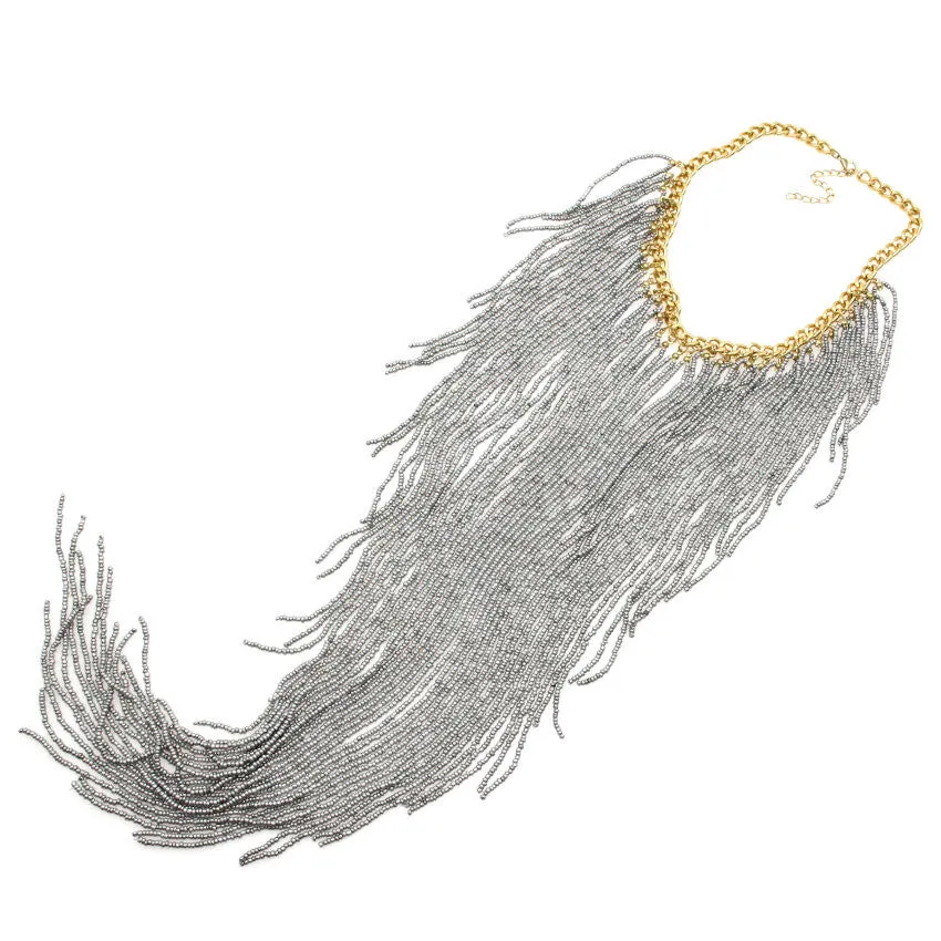 Beaded Tassel Necklace