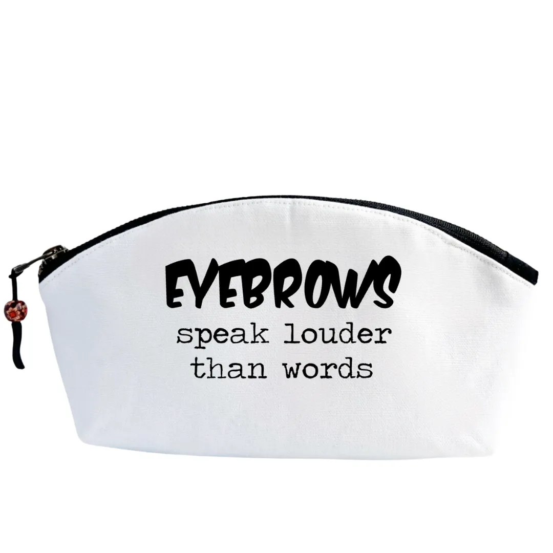 Curvy Canvas Cosmetic Bag - Eyebrow Game Strong