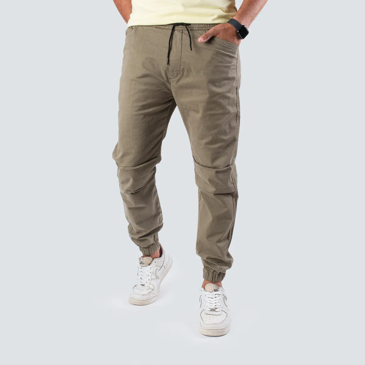 Gabardine Jogger . Olive