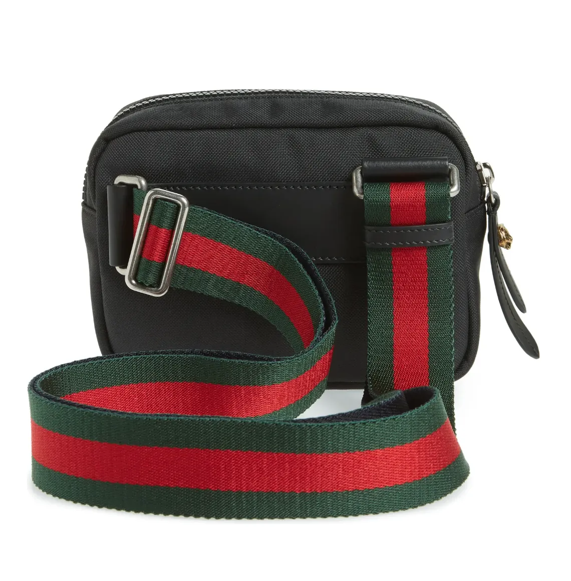 Gucci Embroidered Tiger Messenger Bag in Black
