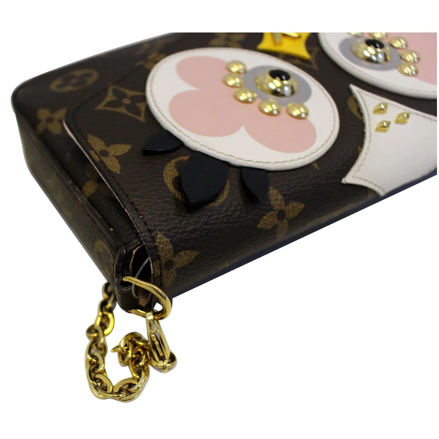 LOUIS VUITTON Pochette Felicie Owl Monogram Chain Crossbody Bag - 20% OFF