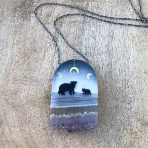 Mama Bear Crystal Necklace