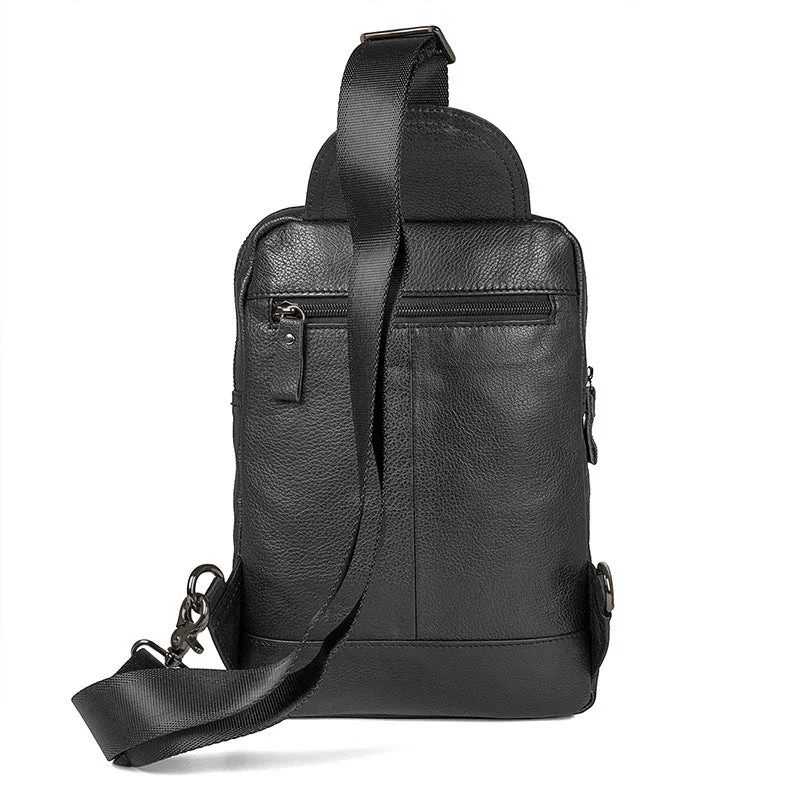 Mens Leather Fanny Pack, Leather Sling Bag, Chest Pack, Satchel Bag