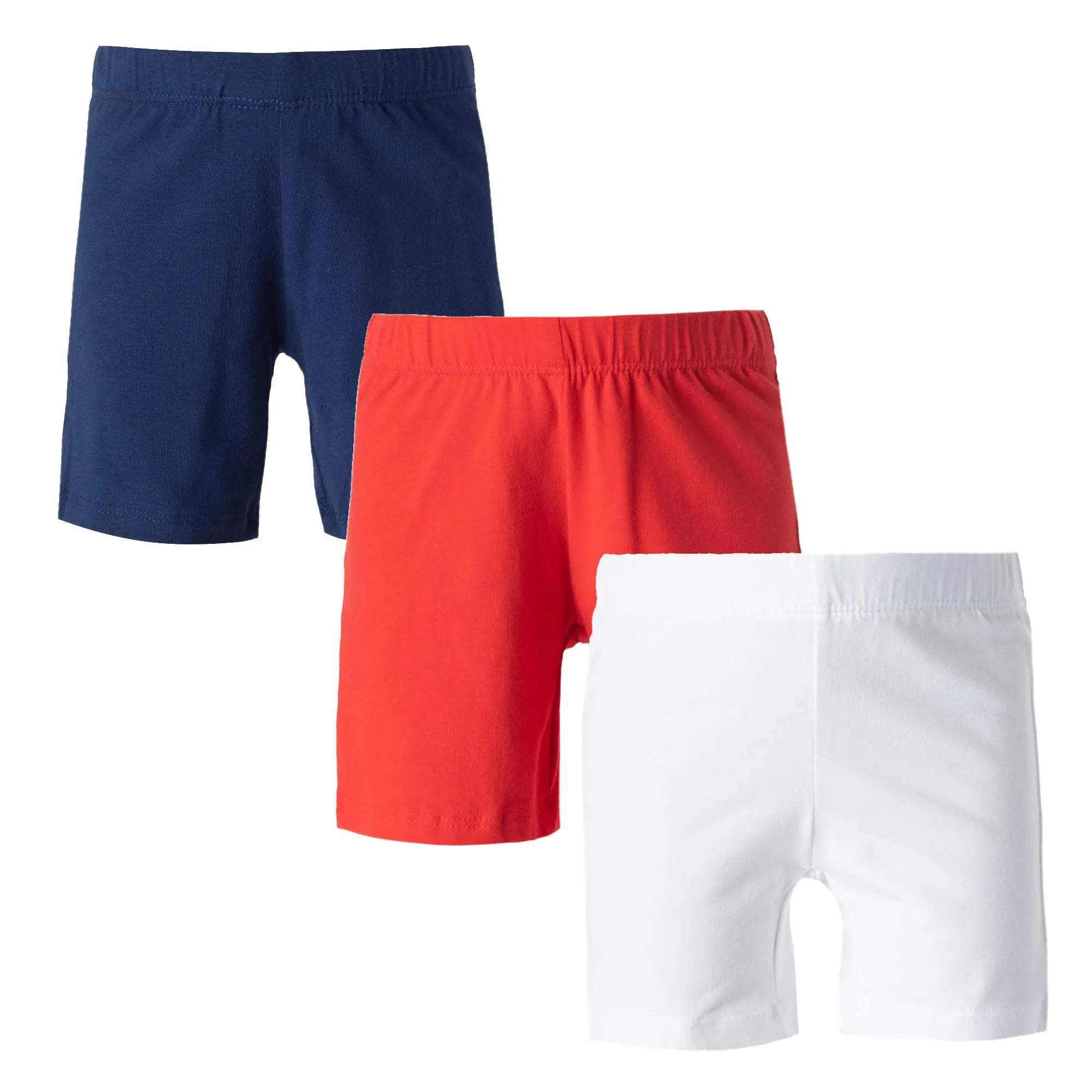 MY WAY Toddlers & Girls Bike Shorts Cotton & Spandex — Biker Shorts for Under Dresses, Cartwheel & Dance - 3 Pack Sizes 2T-16