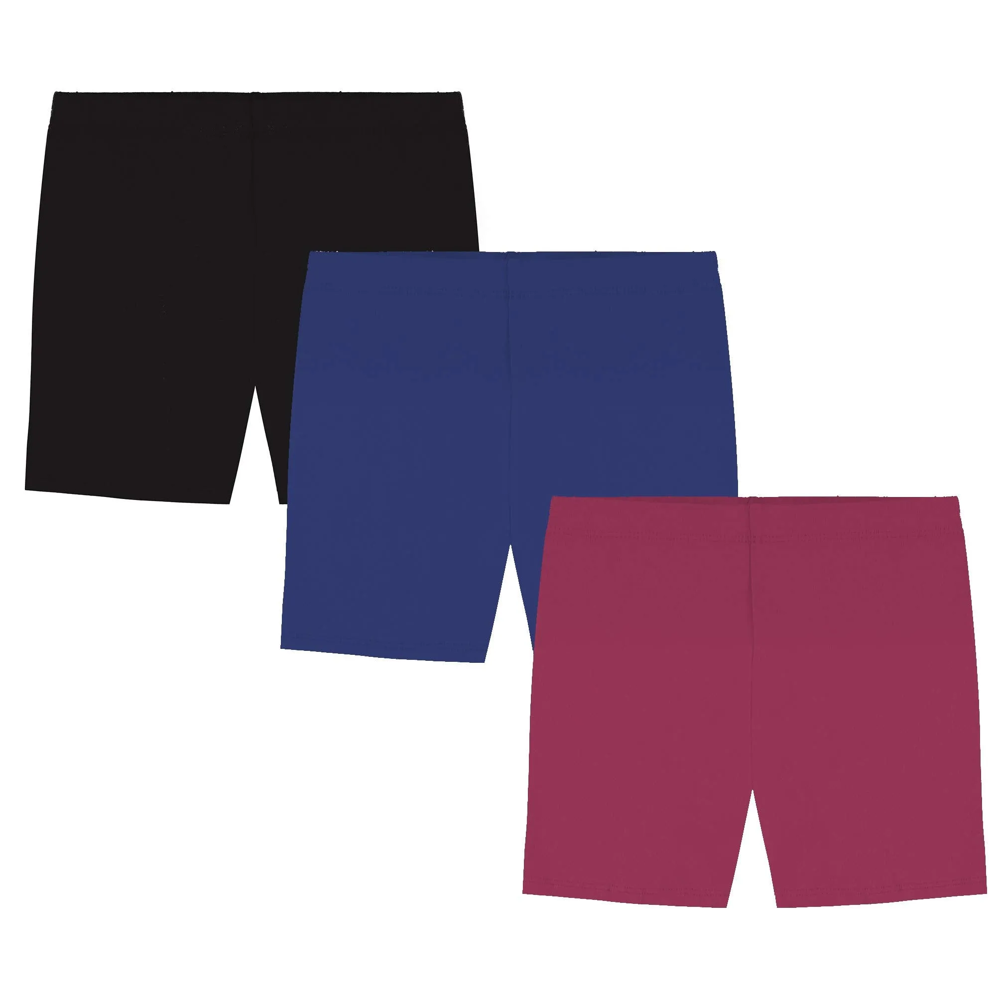 MY WAY Toddlers & Girls Bike Shorts Cotton & Spandex — Biker Shorts for Under Dresses, Cartwheel & Dance - 3 Pack Sizes 2T-16
