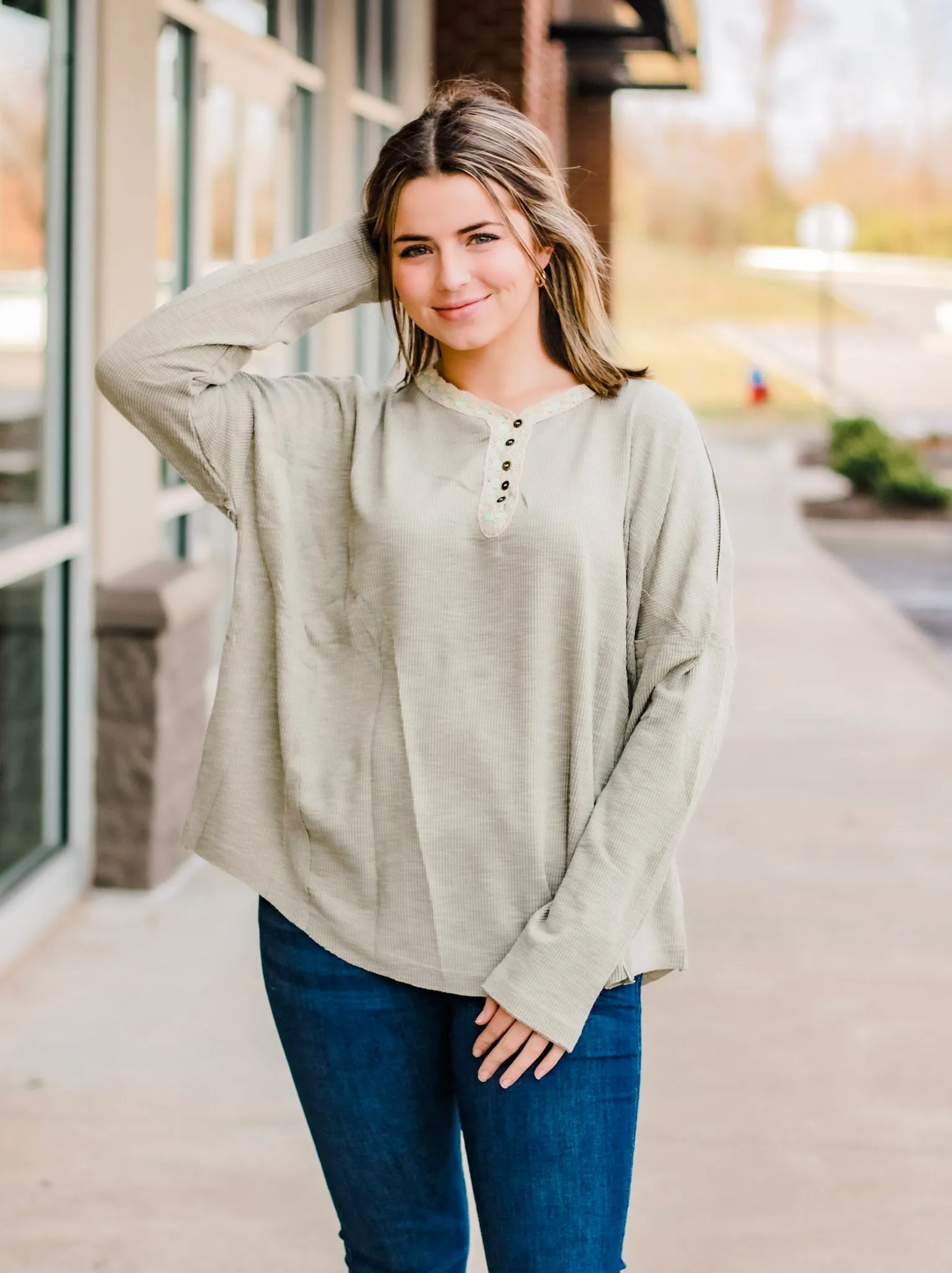 Novelty Henley Top