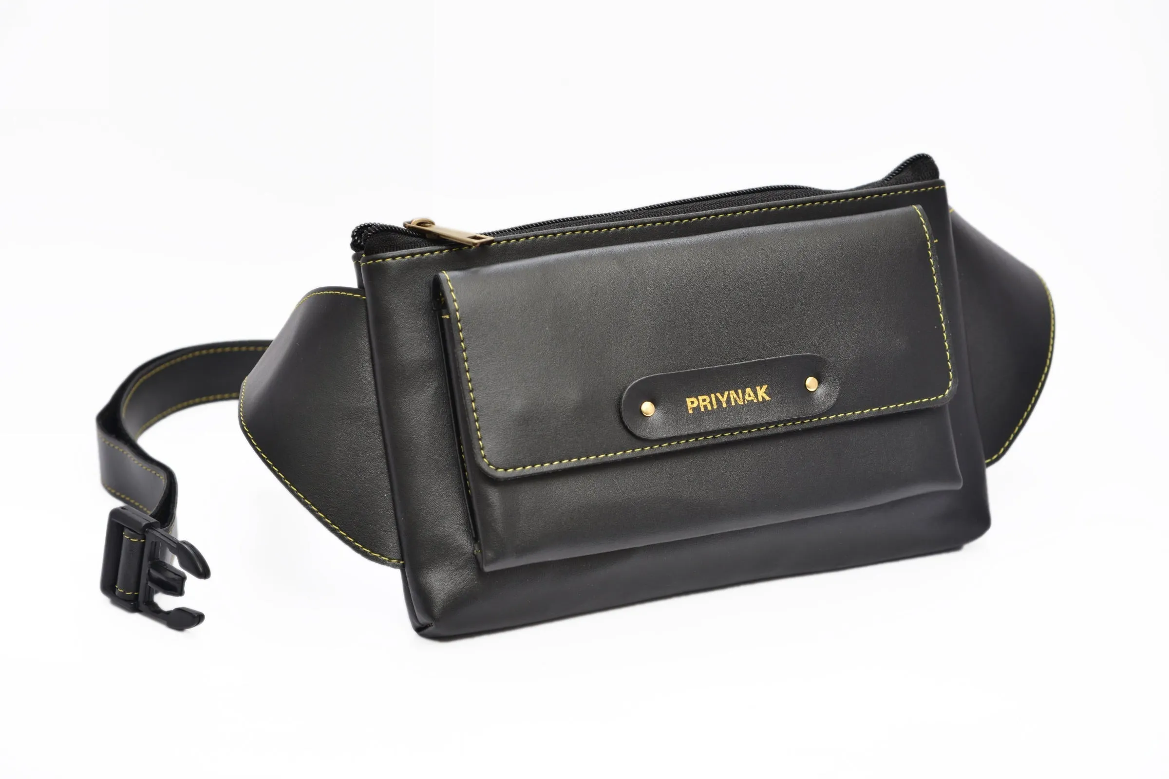 Personalized Vegan Leather Cross Bag - Black