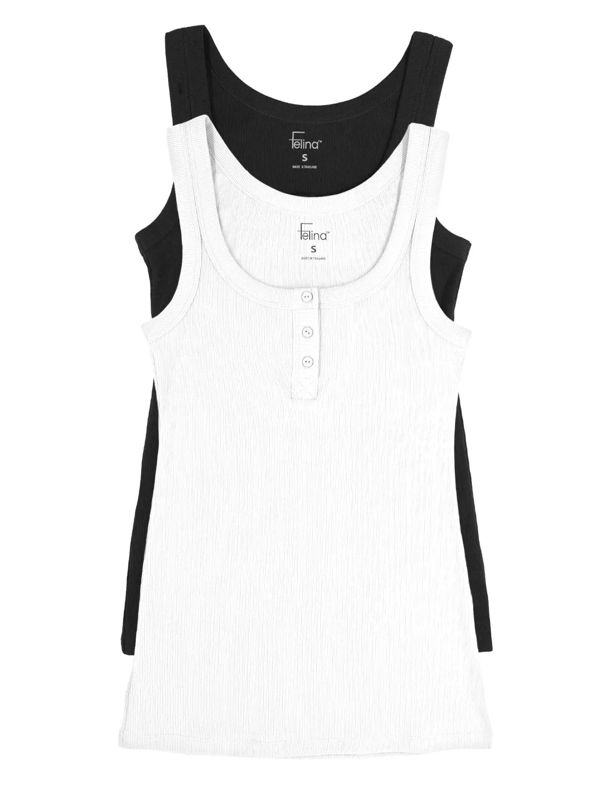 Ribbed Henley Tank 2-Pack