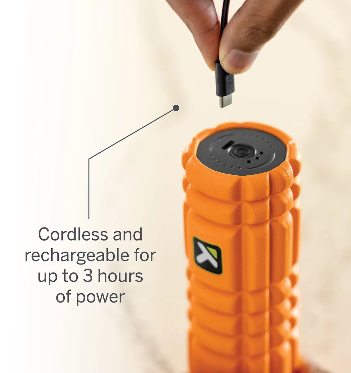 TriggerPoint NANO VIBE Vibrating Foam Roller - 7.5" - Orange