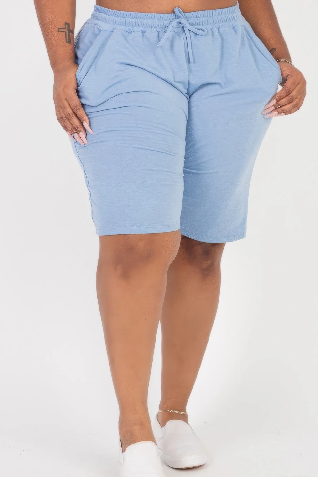 Women’s Plus Size French Terry Bermuda Shorts