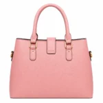 Bagzo Leather Top Handle Satchel Handbag Soft Pink - Image 2
