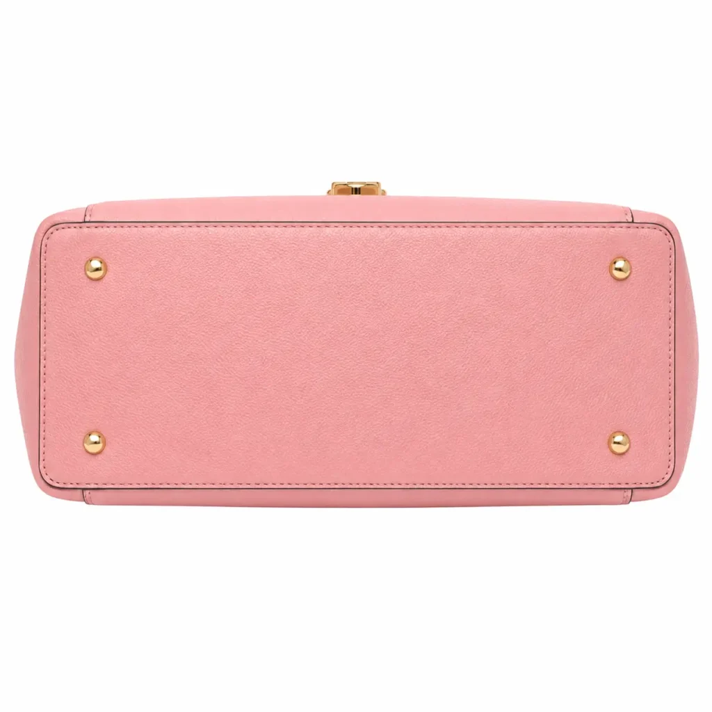 bagzo leather top handle satchel handbag soft pink3