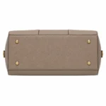 Bagzo Leather Top Handle Satchel Handbag Taupe - Image 4